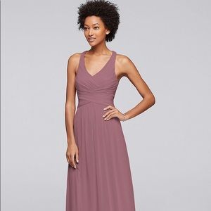 David’s Bridal Mesh Bridesmaid Dress in Quartz